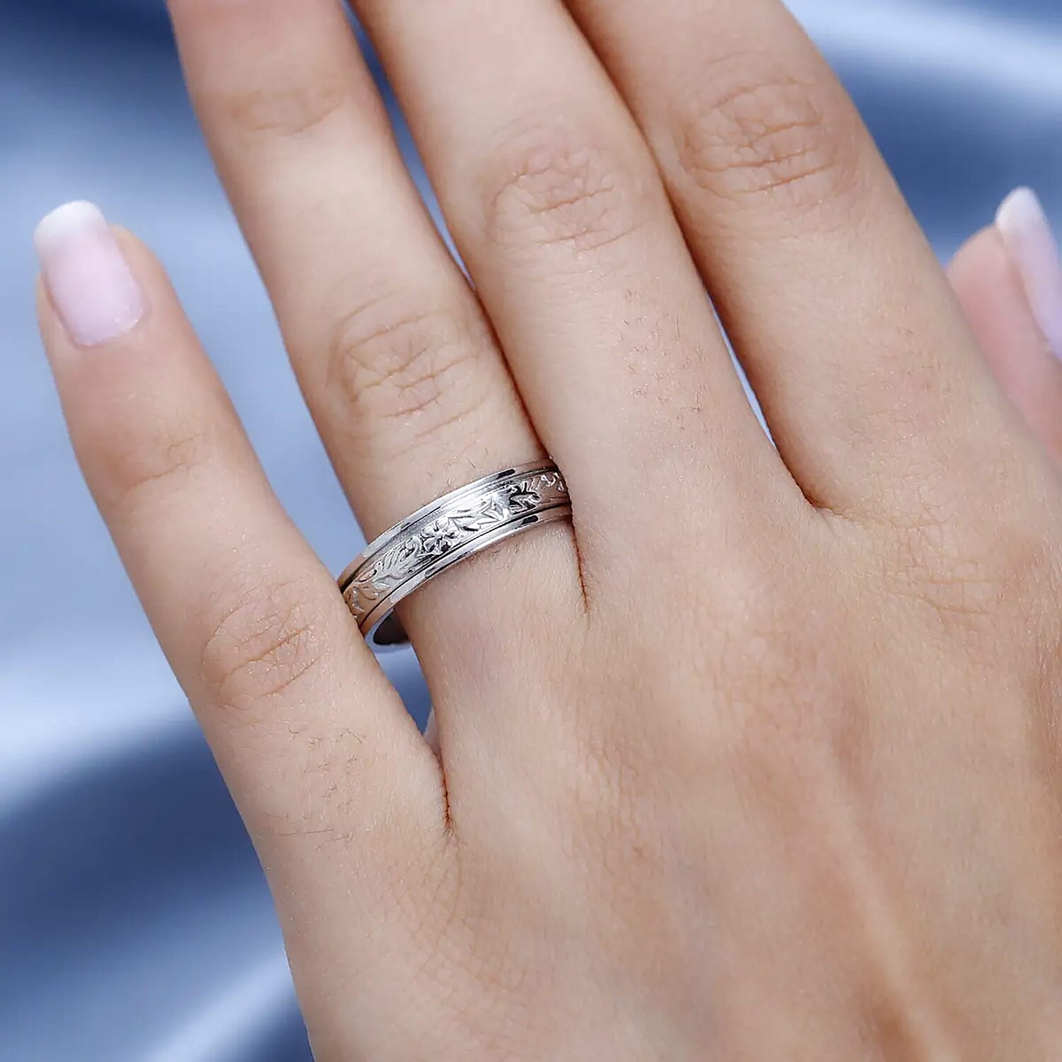 Sterling Silver Spinner Ring (Size 11.0) 4.60 Grams