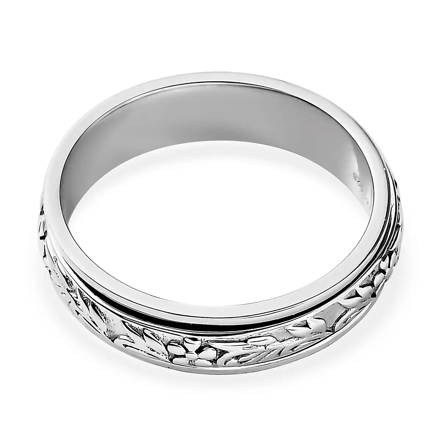 Sterling Silver Spinner Ring (Size 11.0) 4.60 Grams