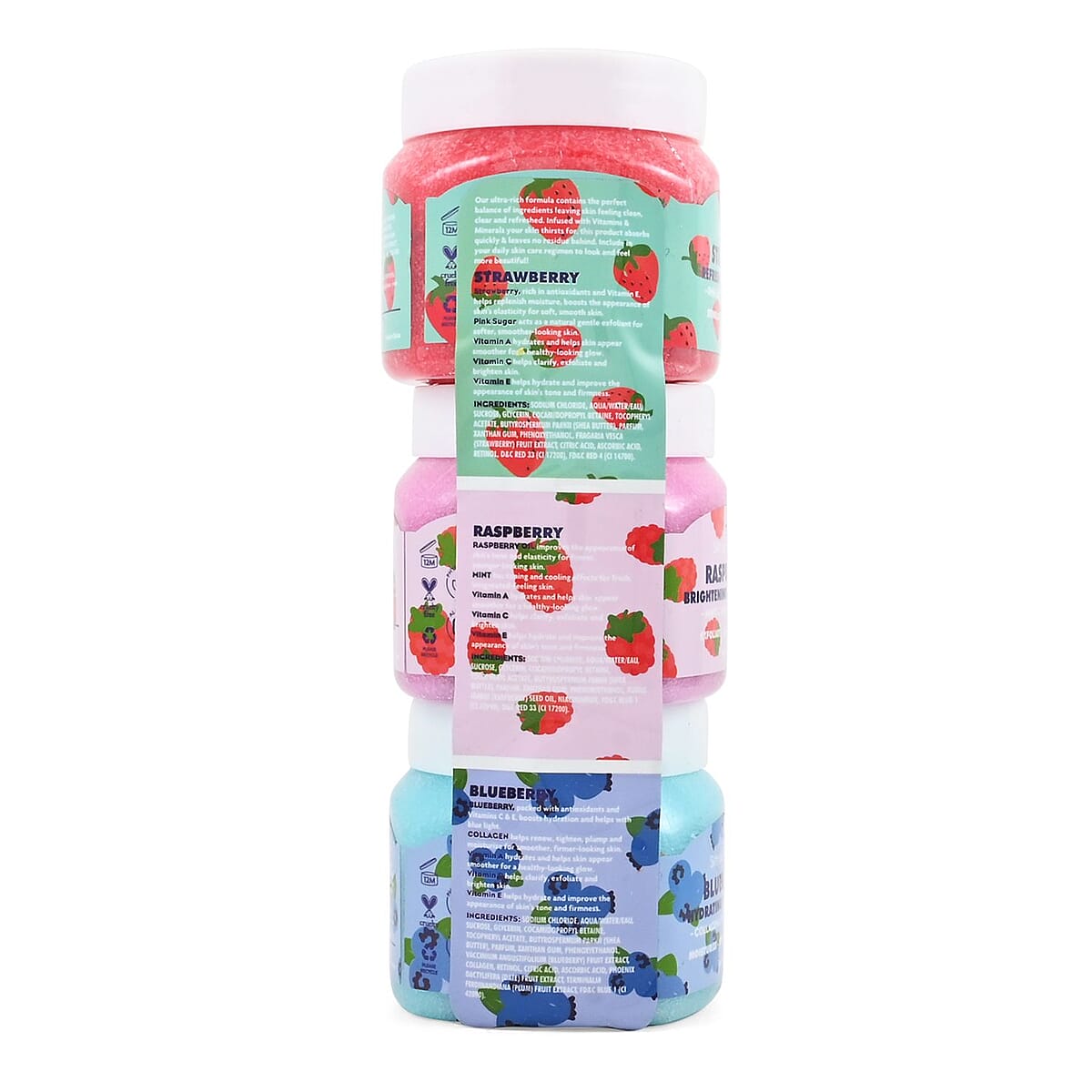 Spascriptions Spathecary 3-Pack Exfoliating Body Scrub Set - Berry Blast Assortment, Best Body Scrub Set of 3, Body Exfoliator image number 2