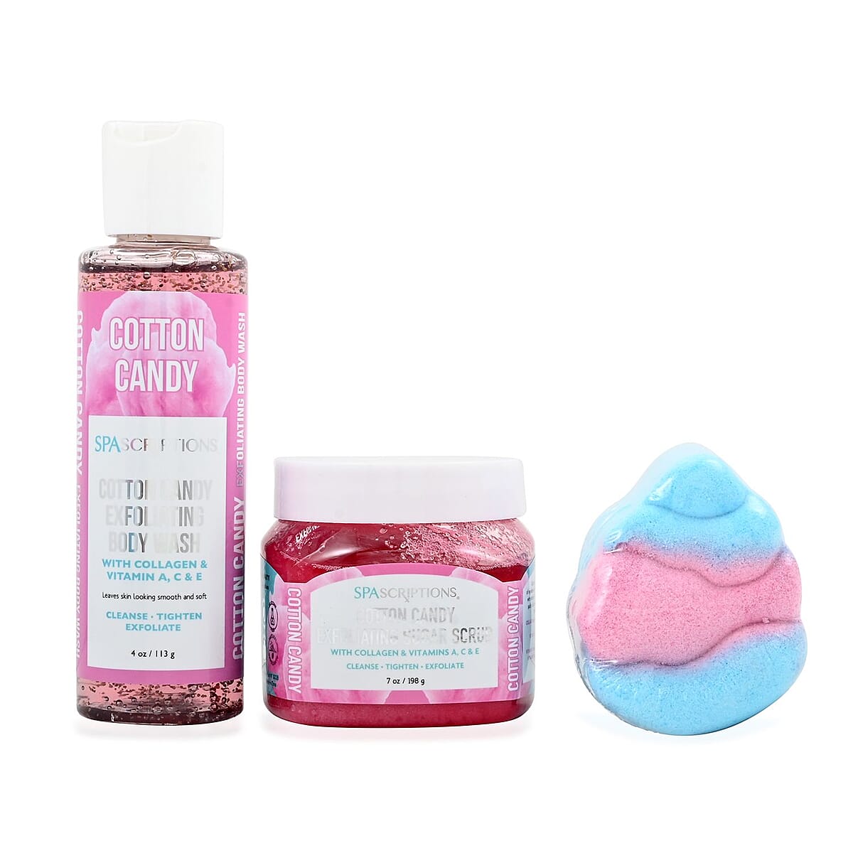 Buy Spascriptions Spathecary Bath Time Essentials Kit Cotton Candy at