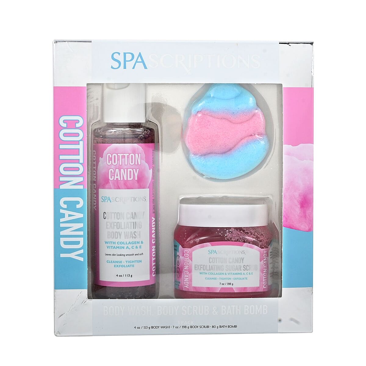 Buy Spascriptions Spathecary Bath Time Essentials Kit Cotton Candy at