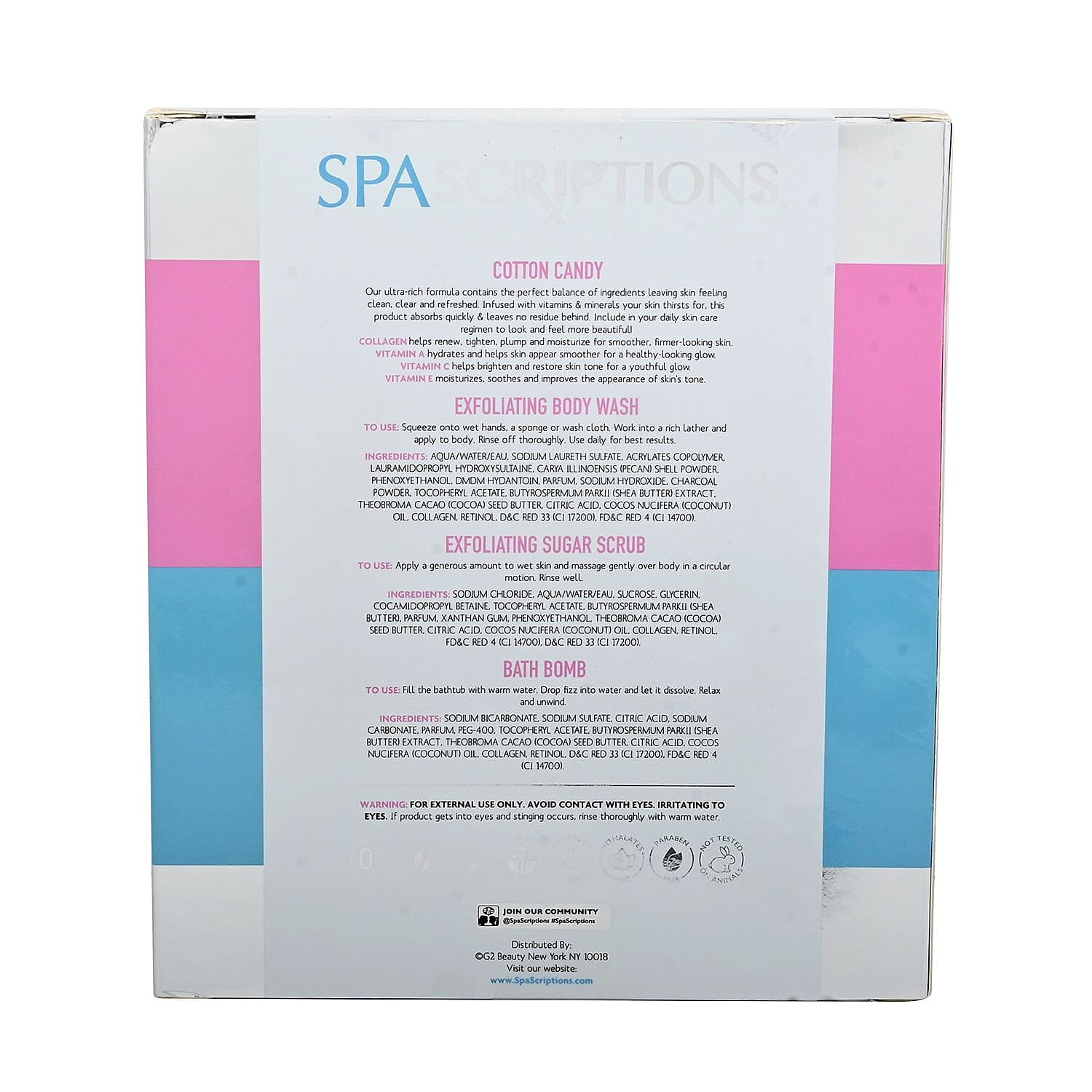 Spascriptions Spathecary Bath Time Essentials Kit - Cotton Candy