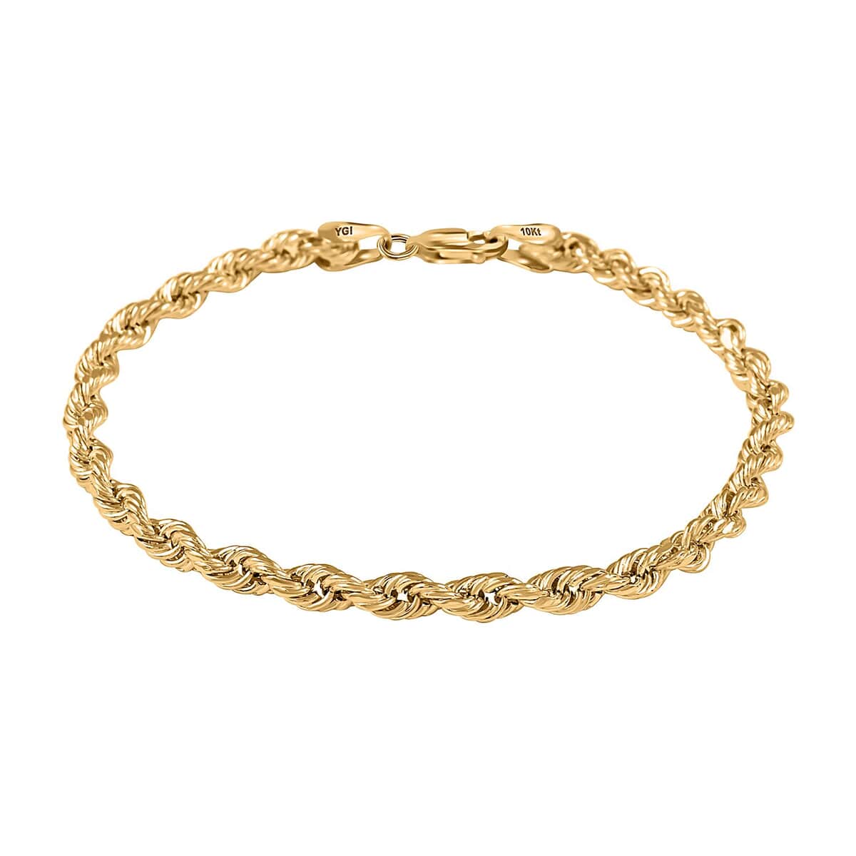 10K Yellow Gold 4mm Rope Chain Bracelet (8.50 In) 2.9 Grams image number 0