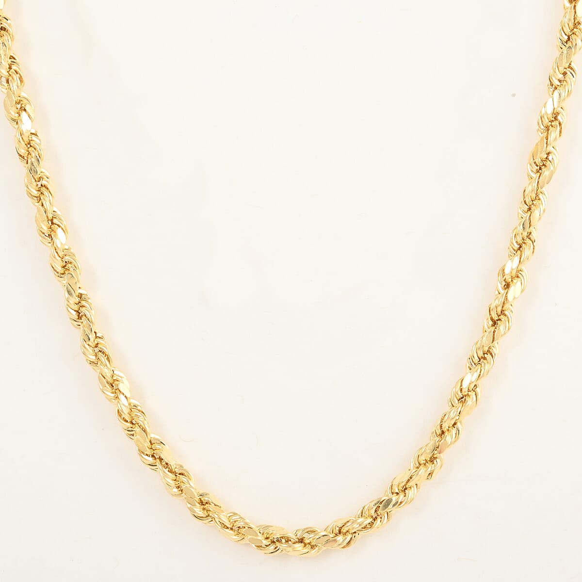10K Yellow Gold 5.5mm Rope Chain Necklace 20 Inches 12.10 Grams image number 3
