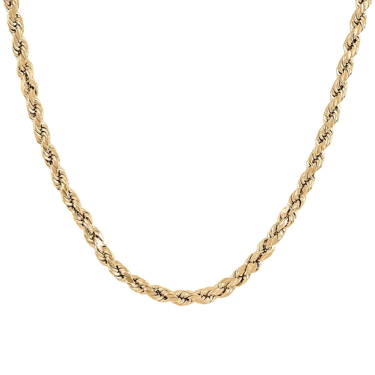 10K Yellow Gold 2.52mm Rope Chain Necklace 22 inches 3.65 Grams image number 0