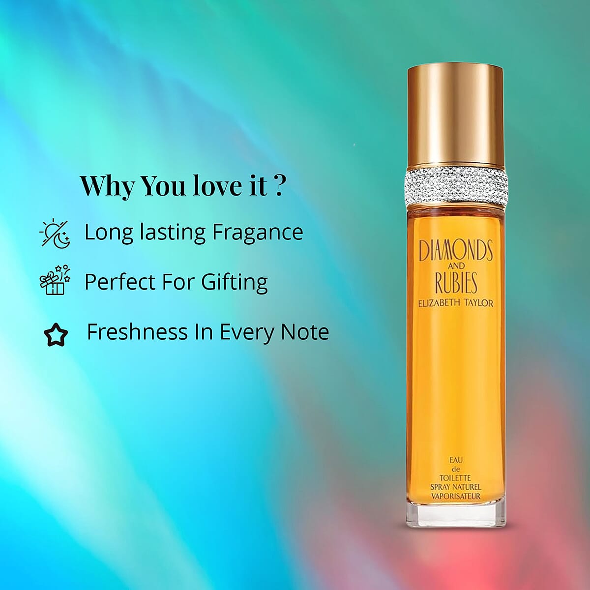 Diamonds and Rubies by Elizabeth Taylor for Women - 1.7 oz EDT Spray image number 1