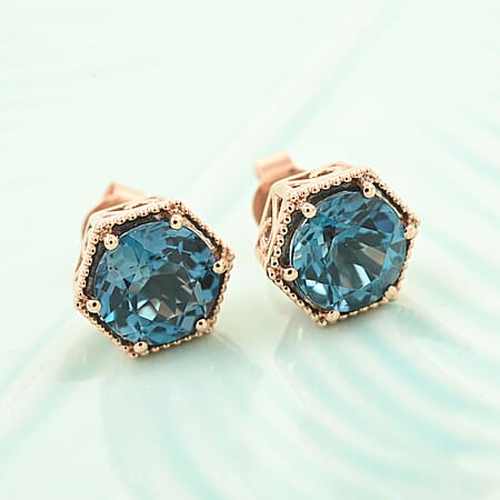 London Blue Topaz / 10K Gold / Standard - Product card gallery slide 2 (10177273135417)