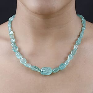 Certified & Appraised Rhapsody 950 Platinum AAAA Emerald Beaded Graduated Necklace 18-20 Inches with Extender 170.00 ctw