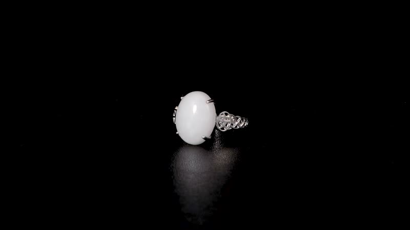 Natural Jade Solitaire Ring in Rhodium Over Sterling Silver (Size 10.0) 11.35 ctw