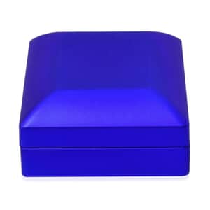 Royal Blue Solid Polish LED Light Pendant Necklace Jewelry Box, Anti Tarnish Jewelry Box, Jewelry Storage Case, Pendant Necklace Storage Box (3.5x2.8x1.4)