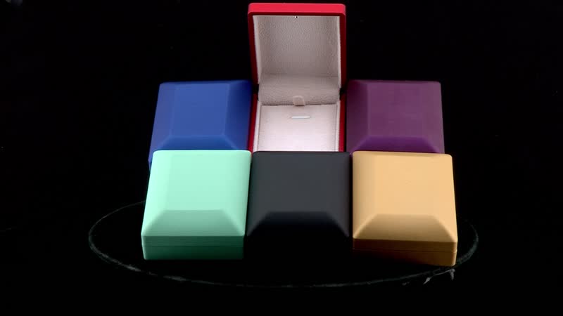 Royal Blue Solid Polish LED Light Pendant Necklace Jewelry Box, Anti Tarnish Jewelry Box, Jewelry Storage Case, Pendant Necklace Storage Box (3.5x2.8x1.4)