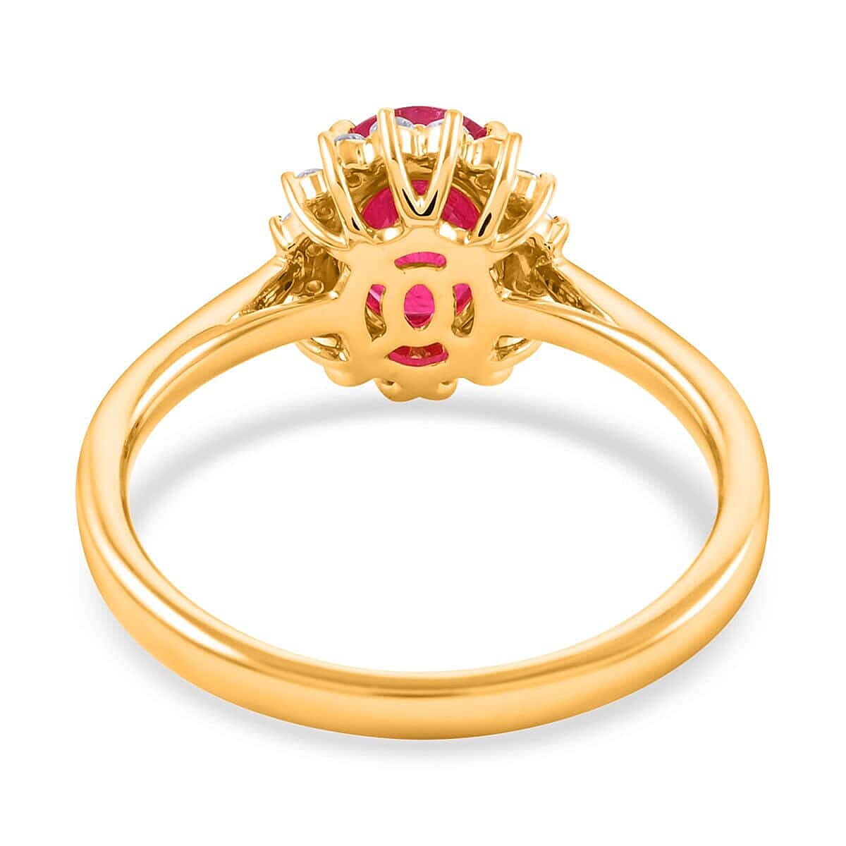 Certified & Appraised Iliana AAAA Mozambique Ruby and G-H SI Diamond 2.00 ctw Ring in 18K Yellow Gold (Size 10.0)