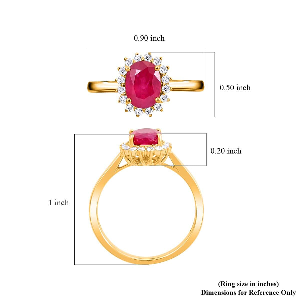 Certified & Appraised Iliana AAAA Mozambique Ruby and G-H SI Diamond 2.00 ctw Ring in 18K Yellow Gold (Size 10.0)