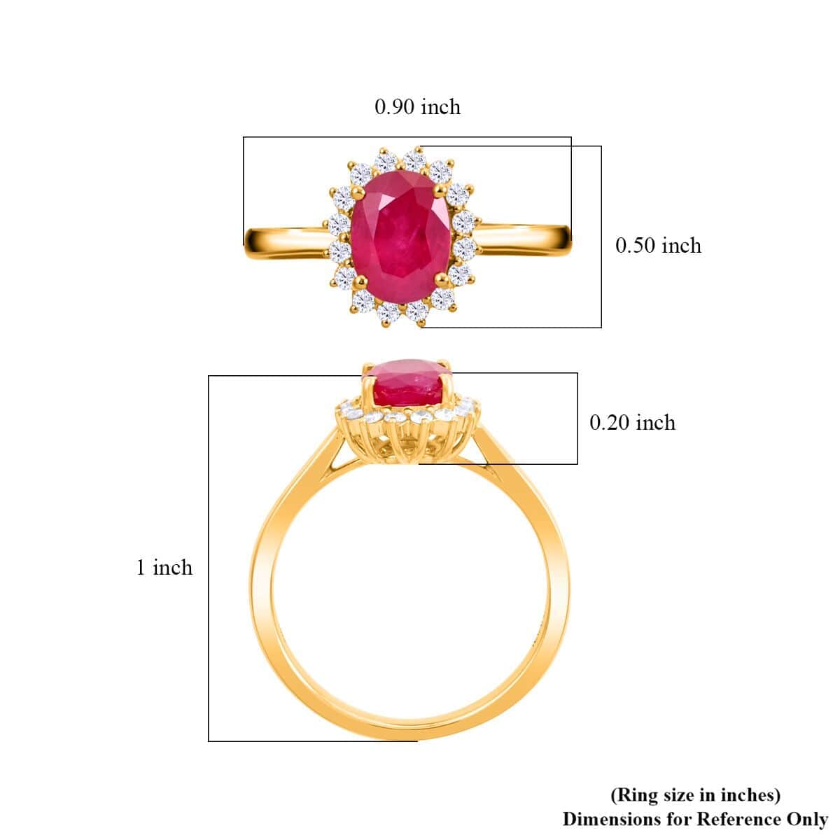 Certified & Appraised Iliana 18K Yellow Gold AAAA Mozambique Ruby and G-H SI Diamond Ring (Size 6.0) 2.00 ctw image number 5