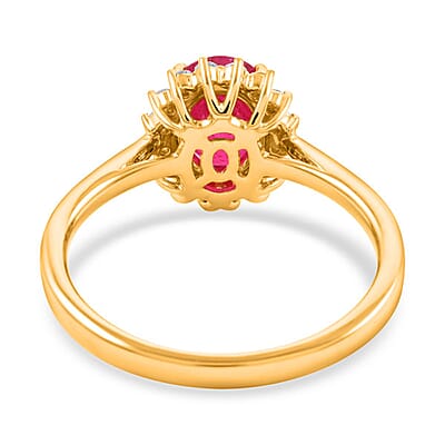 Certified & Appraised Iliana 18K Yellow Gold AAAA Mozambique Ruby and G-H SI Diamond Ring (Size 6.5) 2.00 ctw