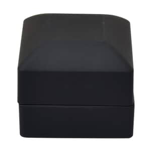 Black Solid Luxurious Polish Ring Jewelry Box with LED Light, Anti Tarnish Jewelry Box, Jewelry Storage Case, Ring Storage Box (Can Hold 1 up to 2 Rings) (2.5x2.4x2)