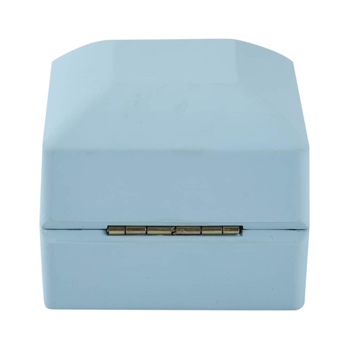 Sky Blue Solid Luxurious Polish Ring Jewelry Box with LED Light, Anti Tarnish Jewelry Box, Jewelry Storage Case, Ring Storage Box (Can Hold 1 up to 2 Rings) (2.5x2.4x2) image number 4