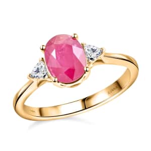 Certified & Appraised Iliana 18K Yellow Gold AAAA Mozambique Ruby and G-H SI Diamond Ring (Size 10.0) 1.60 ctw
