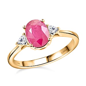 Certified & Appraised Iliana 18K Yellow Gold AAAA Royal Ruby and G-H SI Diamond Ring (Size 7.0) 1.60 ctw