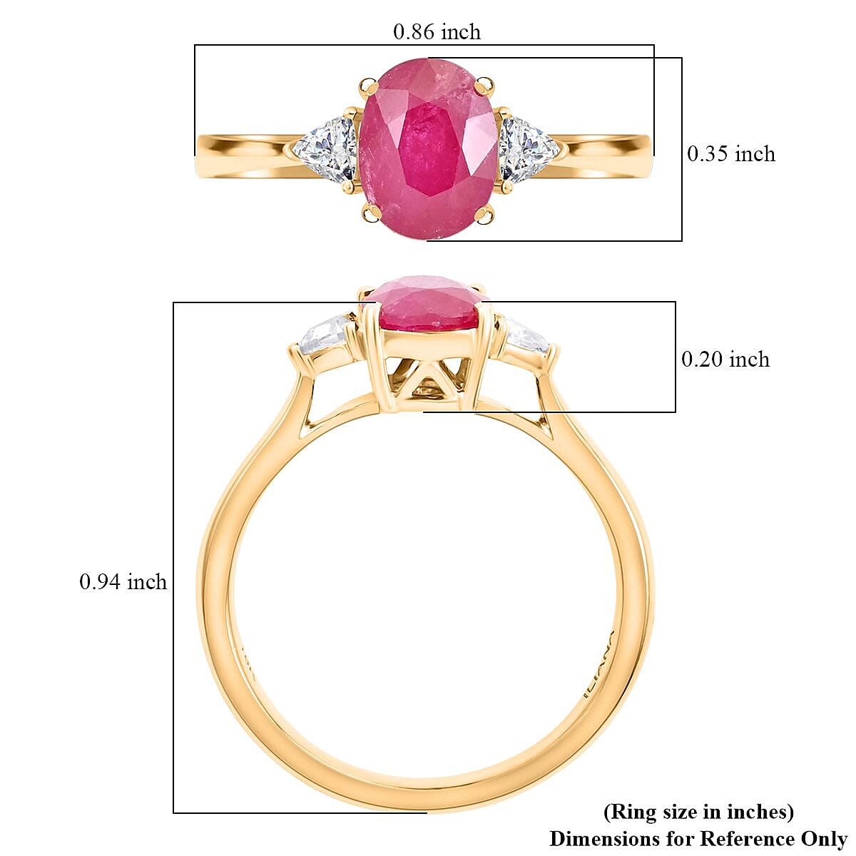 Certified & Appraised Iliana 18K Yellow Gold AAA Montepuez Ruby, Diamond (G-H, SI) (0.18 cts) Ring (Size 9.5) 1.60 ctw image number 5