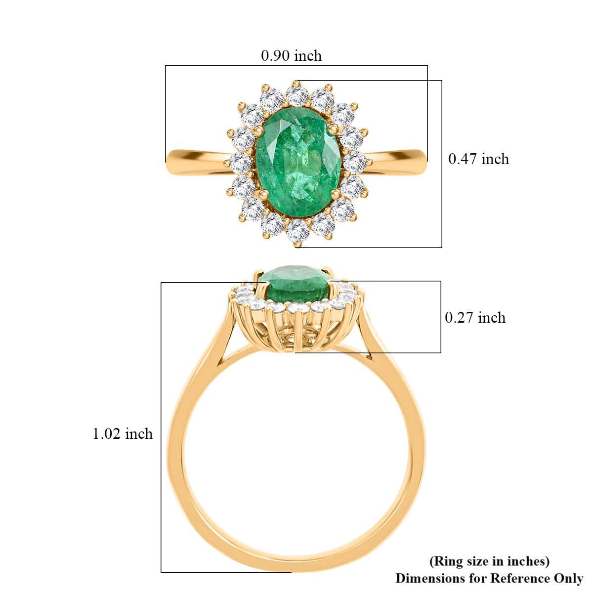 Certified & Appraised Iliana 18K Yellow Gold AAA Kagem Zambian Emerald and G-H SI Diamond Ring (Size 10.0) 4.50 Grams 2.15 ctw image number 5