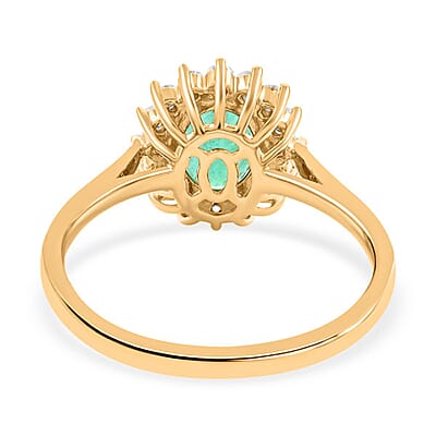 Certified & Appraised Iliana AAA Kagem Zambian Emerald and G-H SI Diamond 2.15 ctw Ring in 18K Yellow Gold (Size 6.0) 4.50 Grams