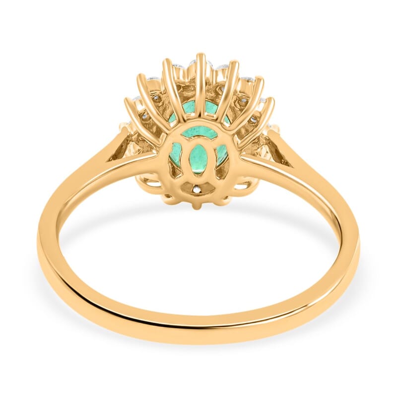 Certified & Appraised Iliana AAA Kagem Zambian Emerald and G-H SI Diamond 2.15 ctw Ring in 18K Yellow Gold (Size 6.0) 4.50 Grams
