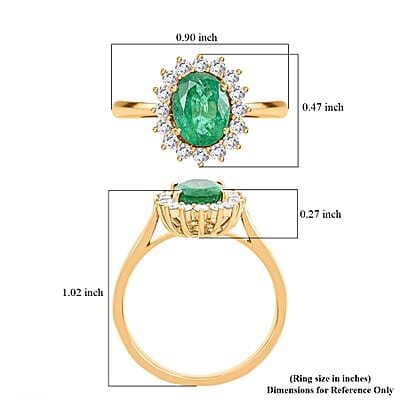 Certified & Appraised Iliana AAA Kagem Zambian Emerald and G-H SI Diamond 2.15 ctw Ring in 18K Yellow Gold (Size 6.0) 4.50 Grams
