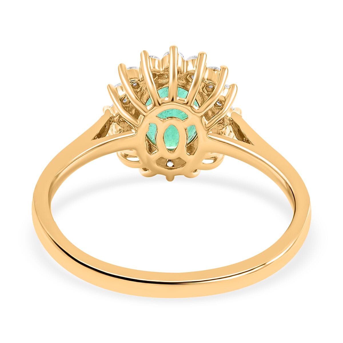 Certified & Appraised Iliana 18K Yellow Gold AAA Kagem Zambian Emerald and G-H SI Diamond Ring (Size 6.5) 4.50 Grams 2.15 ctw image number 4