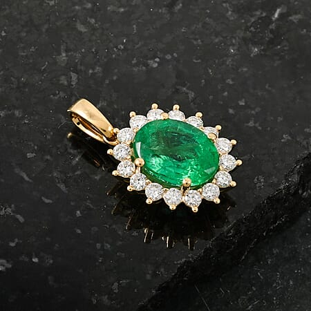 Zambian Emerald / 18K Gold / Standard - Product card gallery slide 2 (10177274151225)