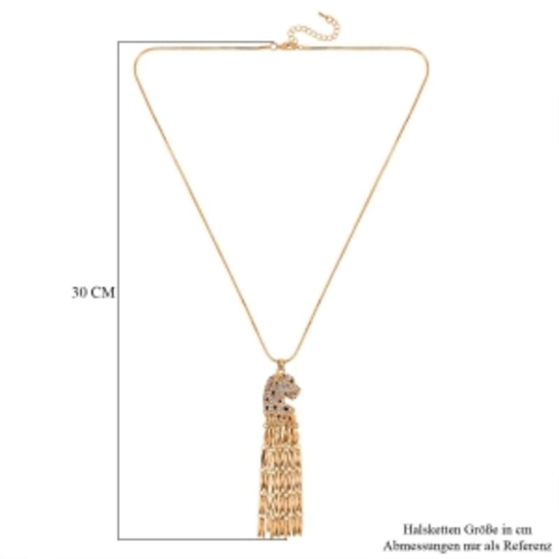 Black Swarovski Crystal and Simulated Diamond Necklace in Goldtone 24 Inches