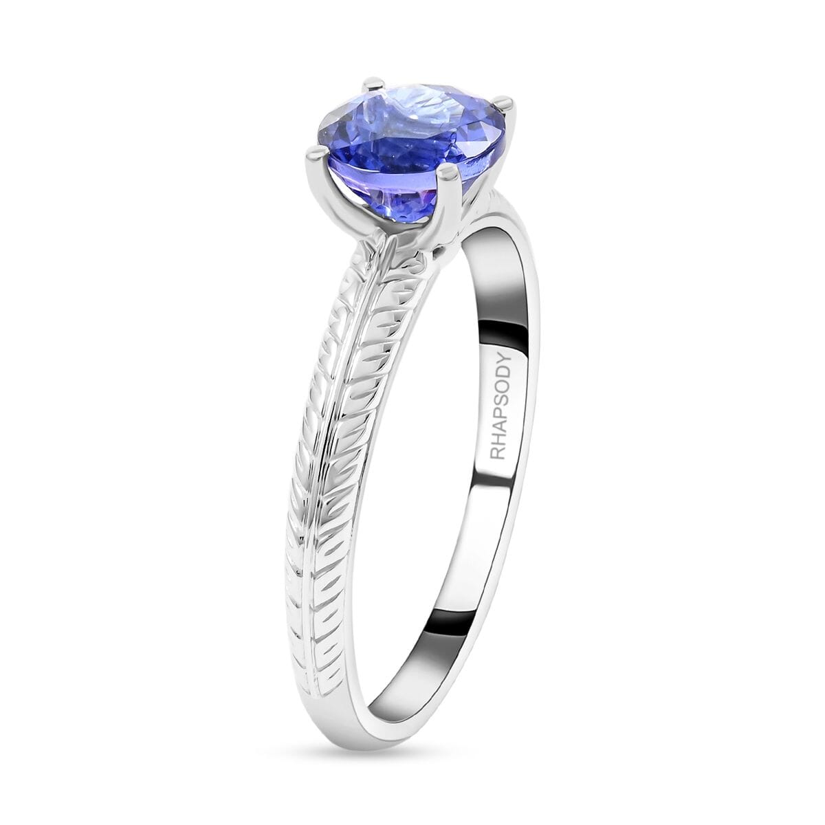 Certified & Appraised Rhapsody 950 Platinum AAAA Tanzanite Solitaire Ring (Size 9.5) 4.65 Grams 1.50 ctw image number 3