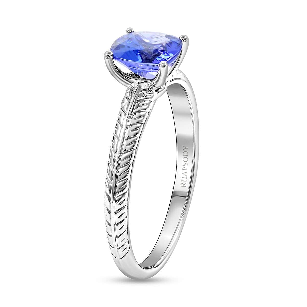 Certified & Appraised Rhapsody 950 Platinum AAAA Tanzanite Solitaire Ring (Size 10.0) 4.75 Grams 1.70 ctw image number 3
