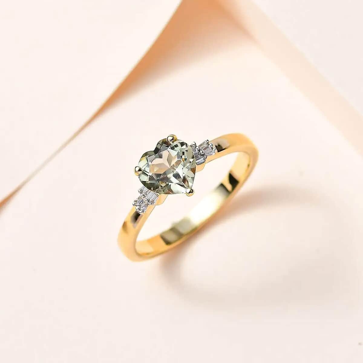 Luxoro 14K Yellow Gold AAA Turkizite and G-H I2 Diamond Ring 4.20 Grams 1.65 ctw (Del. in 7-10 Days) image number 1