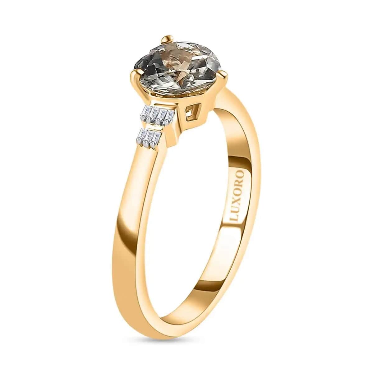 Luxoro 14K Yellow Gold AAA Turkizite and G-H I2 Diamond Ring 4.20 Grams 1.65 ctw (Del. in 7-10 Days) image number 8