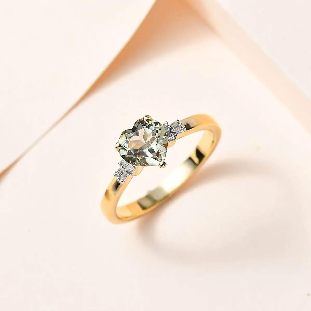 Luxoro AAA Turkizite and G-H I2 Diamond 2.00 ctw Ring in 14K Yellow Gold (Size 8.0) 4 Grams image number 1