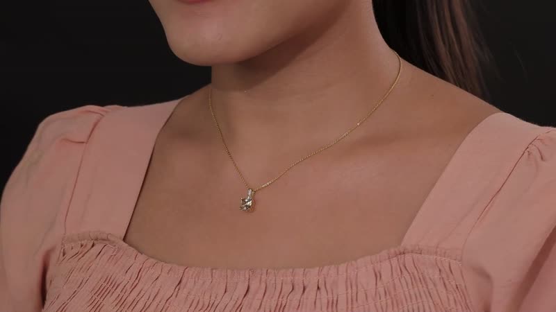 18K Yellow Gold Radiant Cut AAA Turkizite and G-H SI Diamond Pendant 2.00 ctw