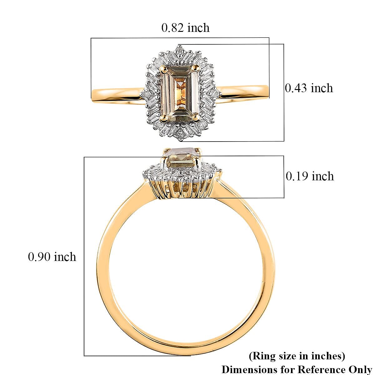 AAA Turkizite and Diamond Halo Ring in Vermeil Yellow Gold Over Sterling Silver (Size 10.0) 0.85 ctw