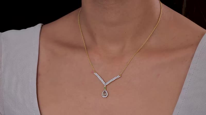 AAA Turkizite and Multi Gemstone Halo Necklace 18 Inches in Vermeil Yellow Gold Over Sterling Silver 1.85 ctw