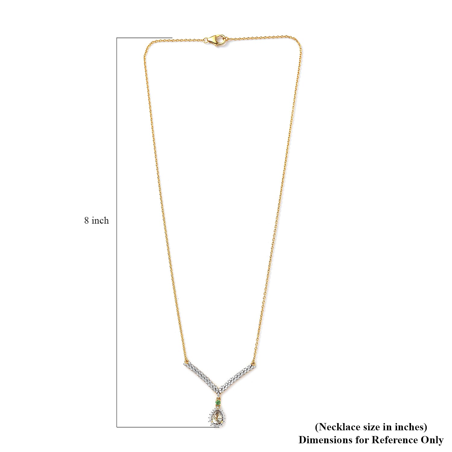AAA Turkizite and Multi Gemstone Halo Necklace 18 Inches in Vermeil Yellow Gold Over Sterling Silver 1.85 ctw