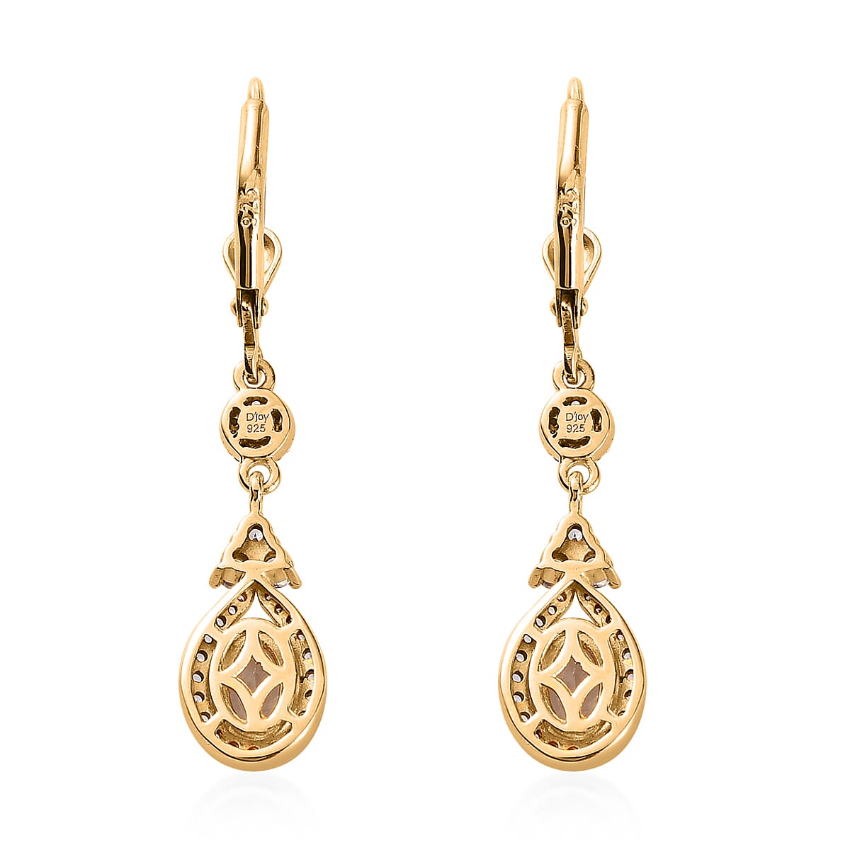 AAA Turkizite and Multi Gemstone Lever Back Earrings in Vermeil Yellow Gold Over Sterling Silver 1.85 ctw