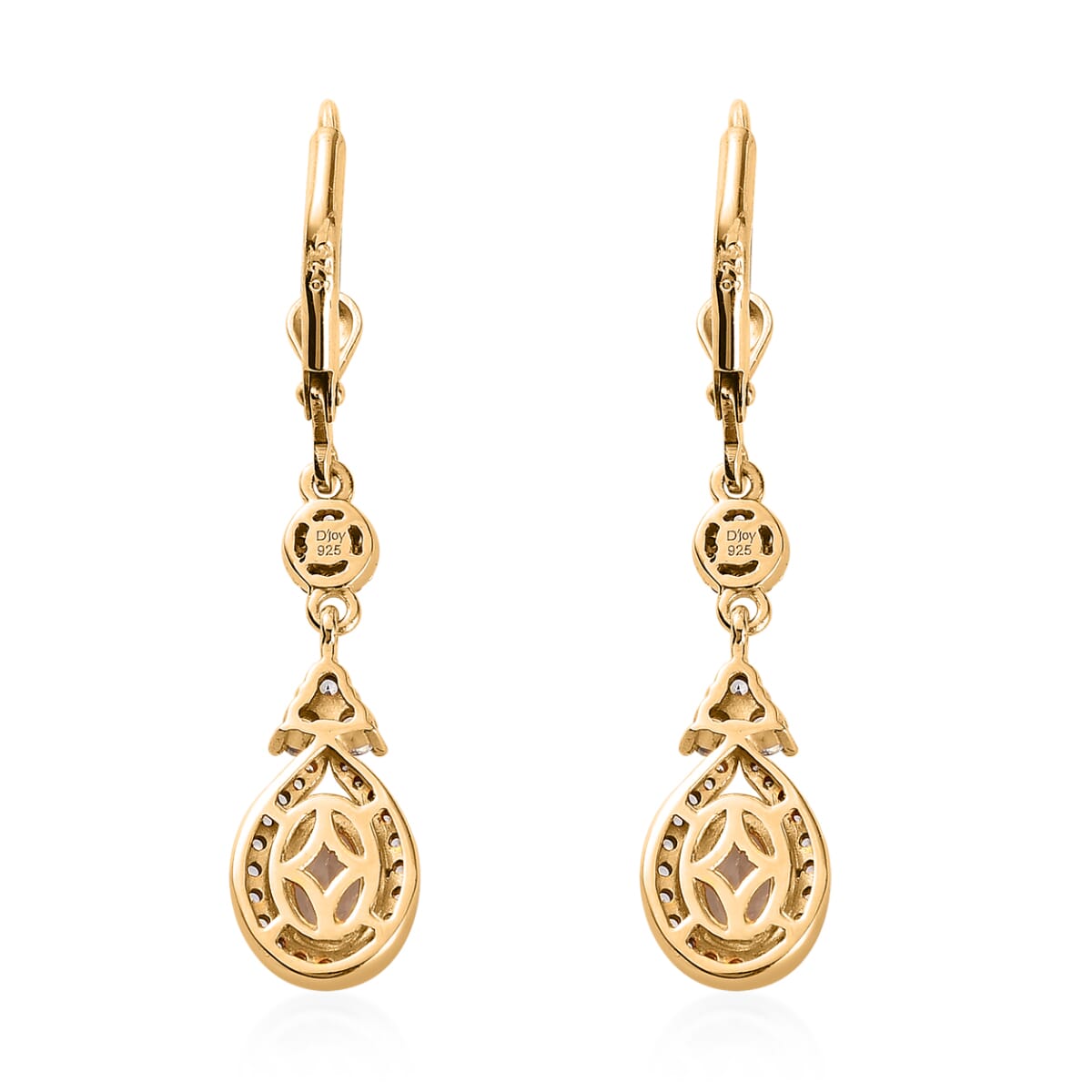 AAA Turkizite and Multi Gemstone Lever Back Earrings in Vermeil Yellow Gold Over Sterling Silver 1.85 ctw image number 4