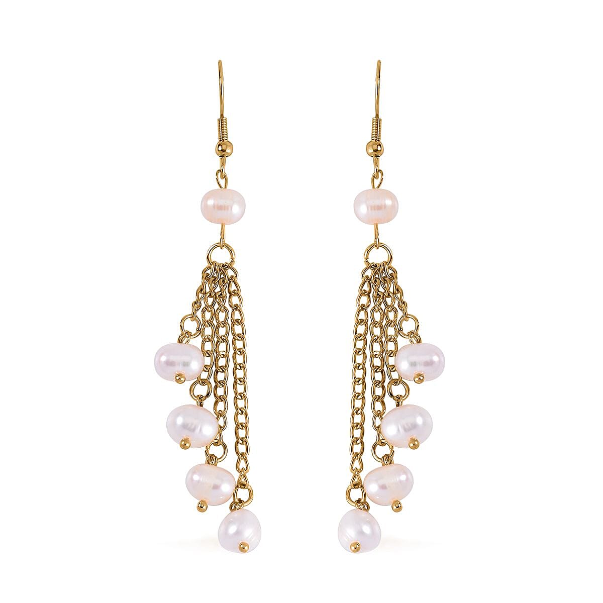 Freshwater Pearl Earrings in Goldtone