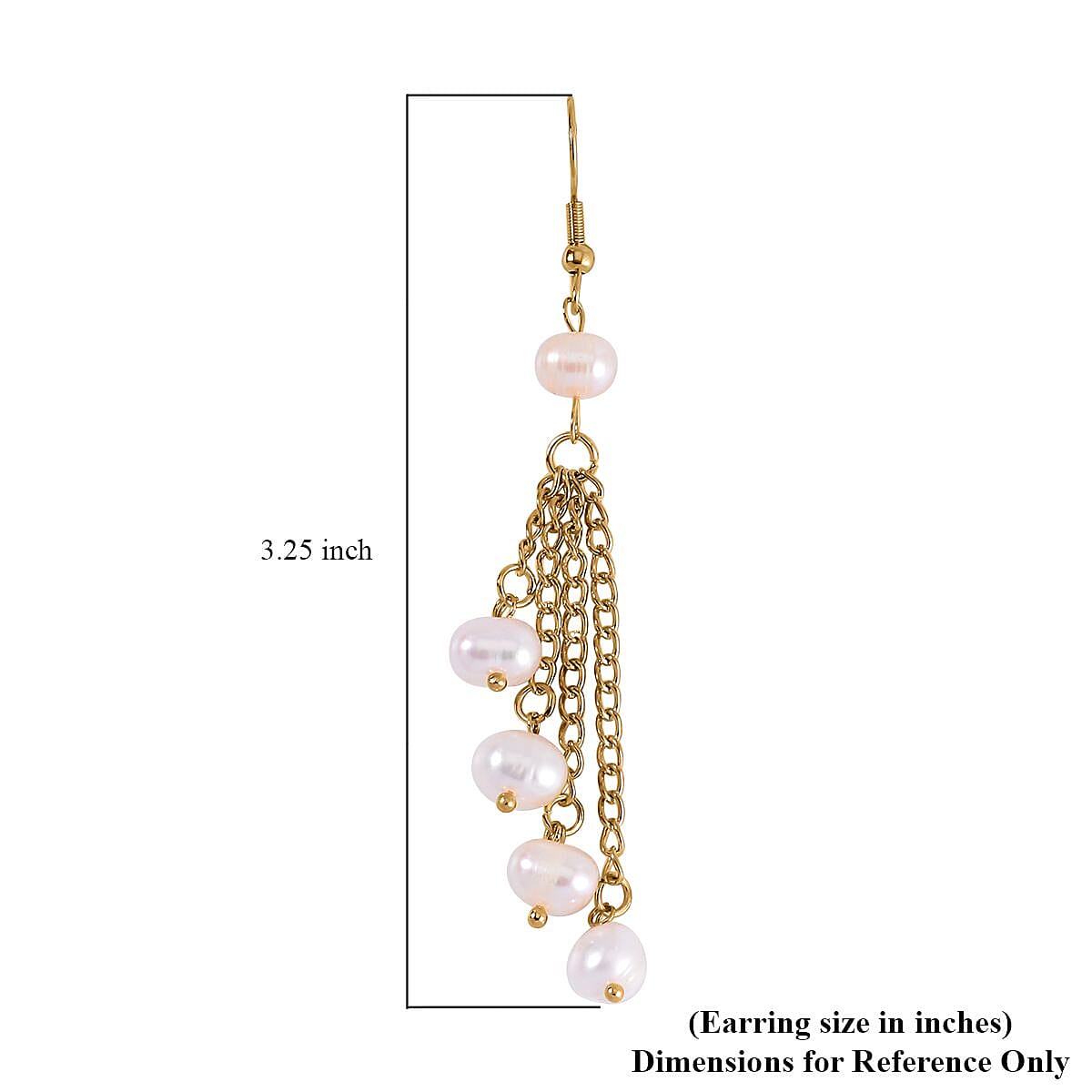 Freshwater Pearl Earrings in Goldtone