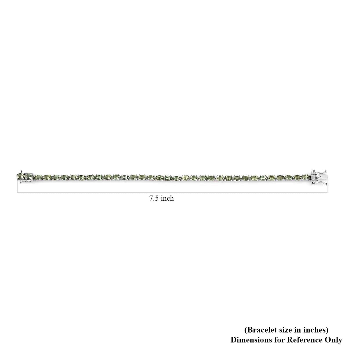 Tanzanian Natural Green Apatite Tennis Bracelet in Platinum Over Sterling Silver (7.25 In) 8.70 ctw image number 4