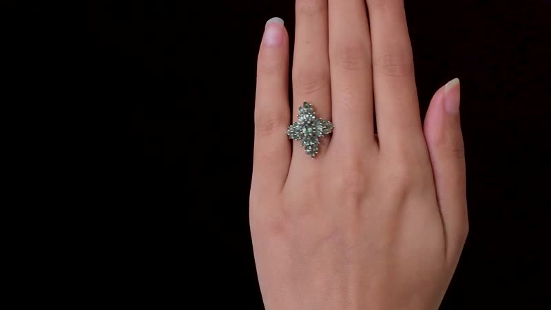 Natural Tanzania Natural Green Apatite Ring in Platinum Over Sterling Silver (Size 7.0) 2.50 ctw
