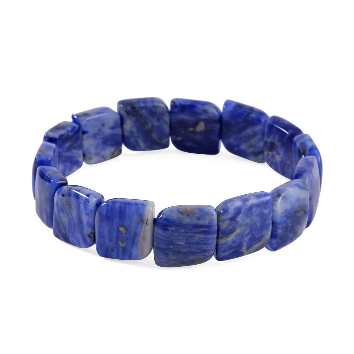 Sodalite 150.00 ctw Block Stretch Bracelet image number 0