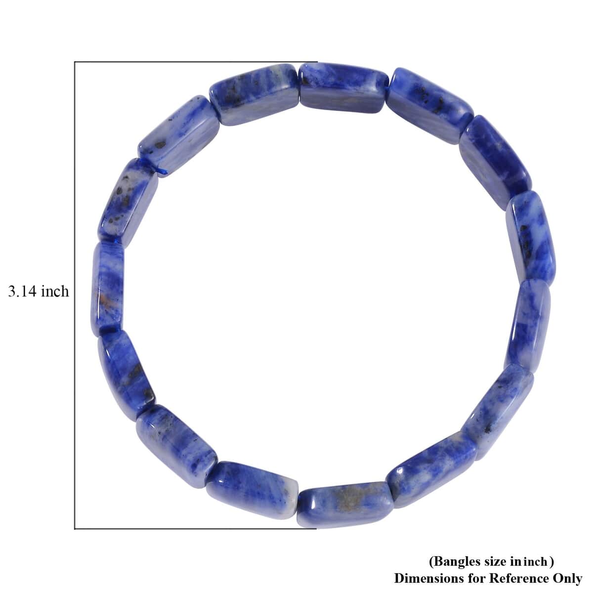 Sodalite 150.00 ctw Block Stretch Bracelet image number 2