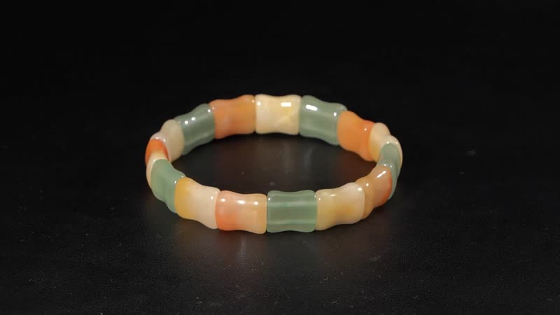 Multi Color Aventurine Block Stretch Bracelet 115.00 ctw