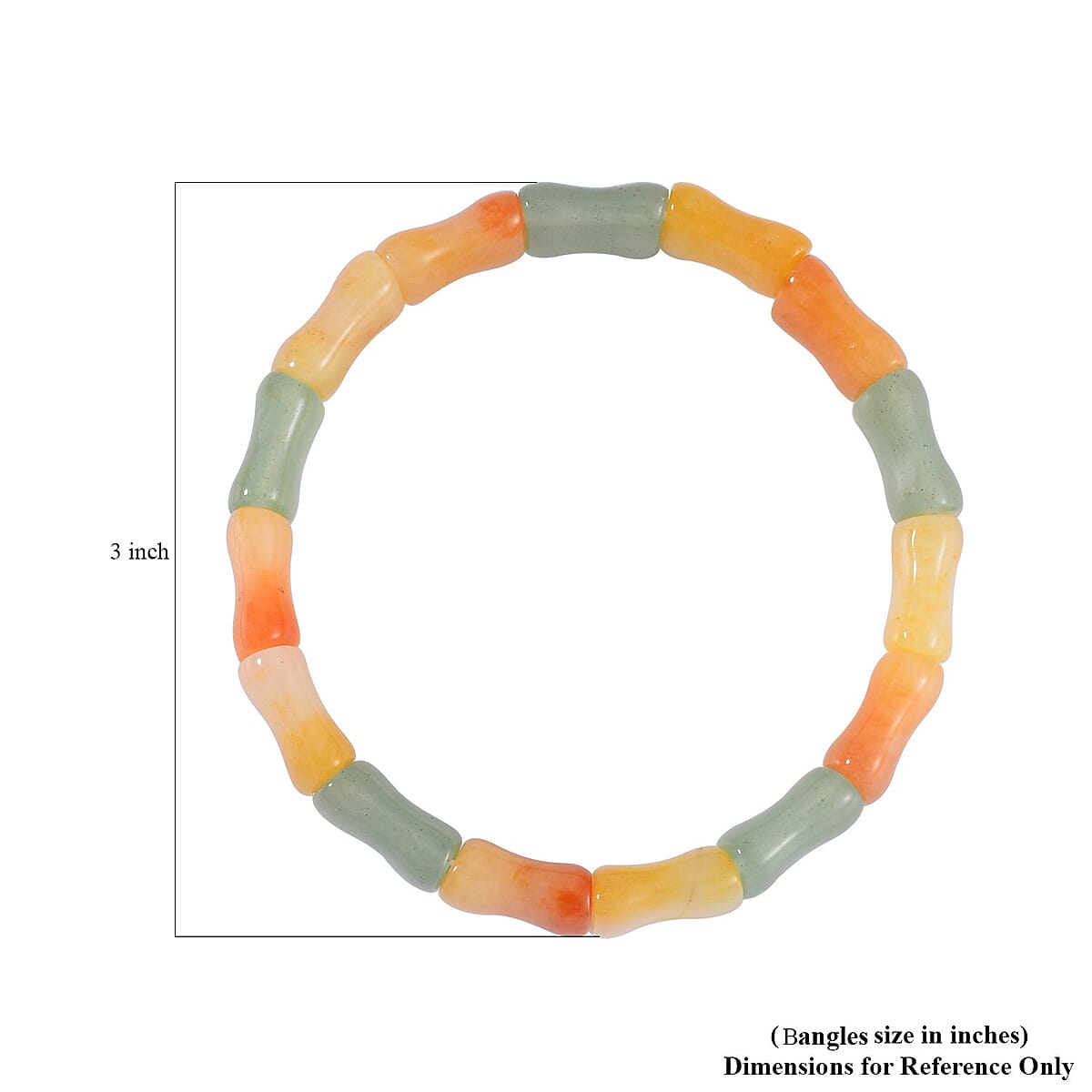 Multi Color Aventurine Block Stretch Bracelet 115.00 ctw image number 2